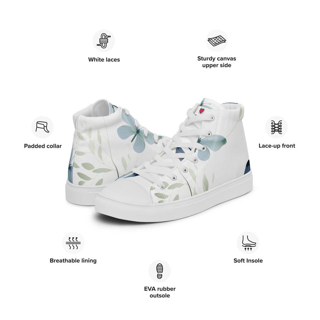 Butterfly Lover's Stylish Yet Durable Women's High Top Sneakers