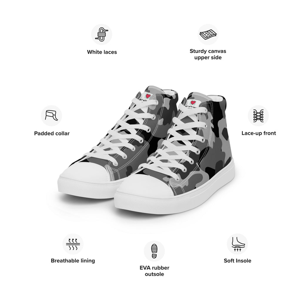Army Enthusiast Women's High-Top Camouflage Sneakers