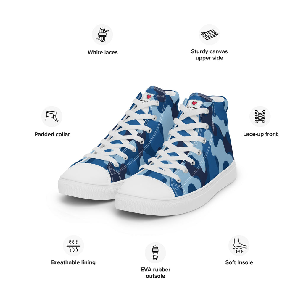 Army Enthusiast Women's High-Top Camouflage Sneakers