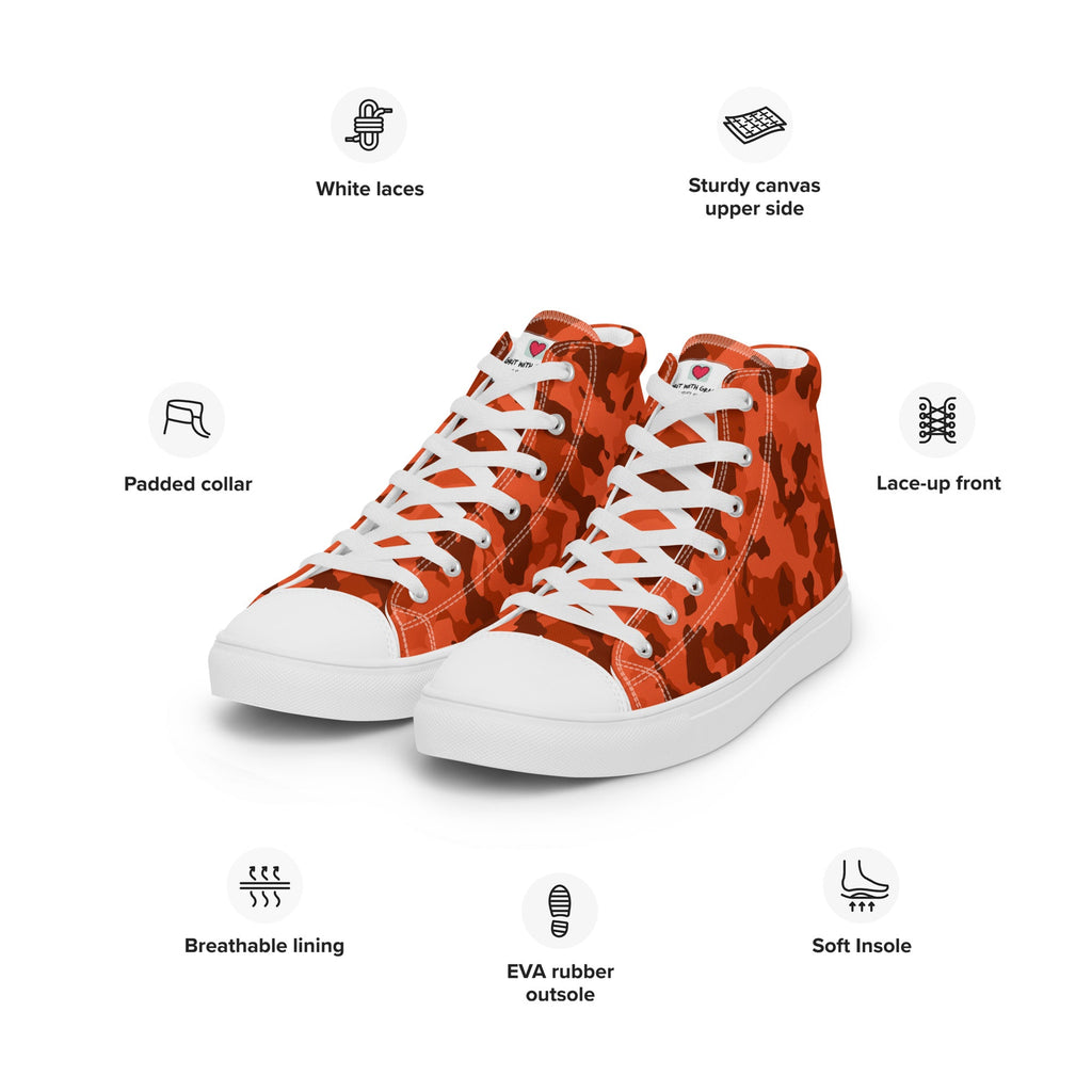 Army Enthusiast Women's High-Top Camouflage Sneakers