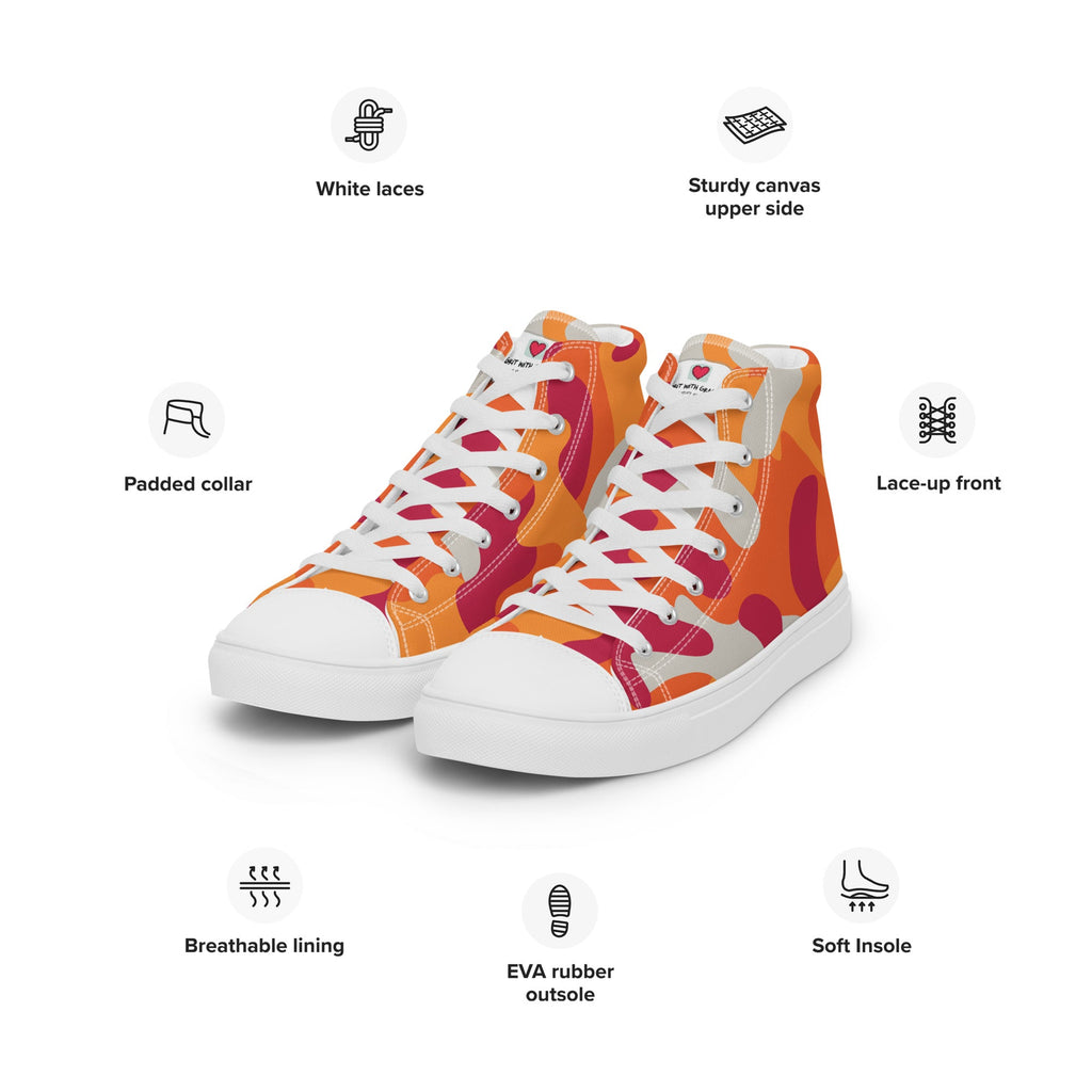 Army Enthusiast Women's High-Top Camouflage Sneakers