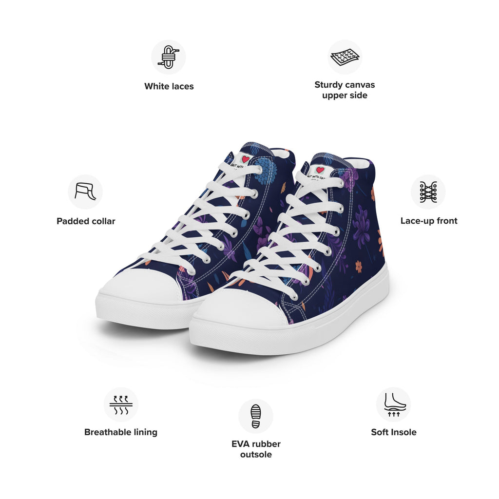 Butterfly Lover's Stylish Yet Durable Women's High Top Sneakers