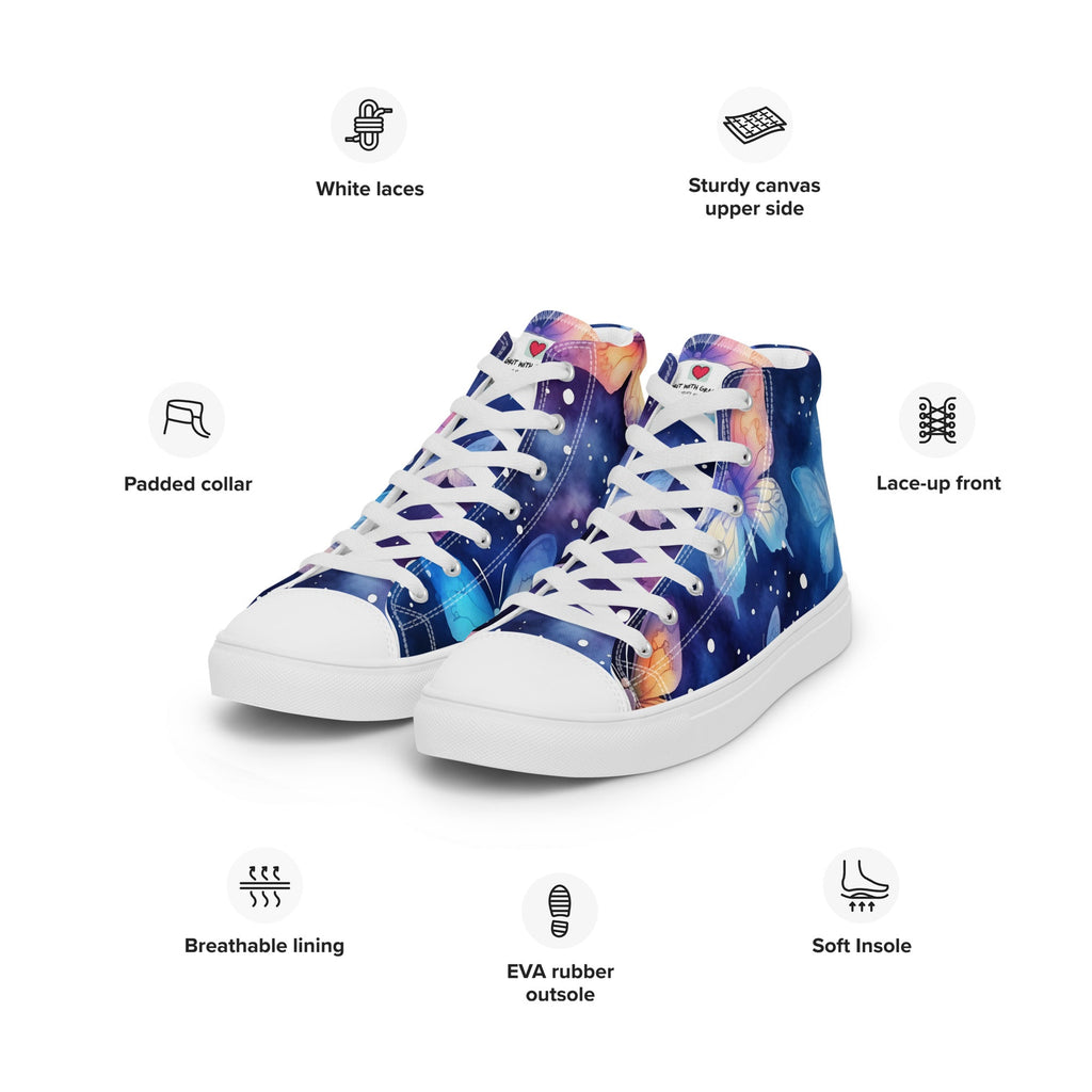 Butterfly Lover's Stylish Yet Durable Women's High Top Sneakers
