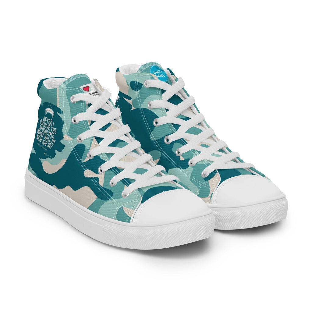 Army Enthusiast Women's High-Top Camouflage Sneakers